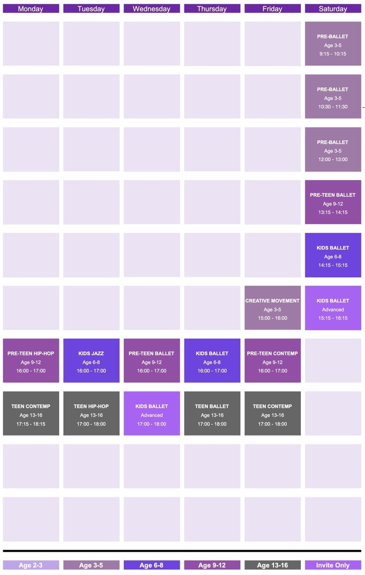 bac january 2025 schedule print kids web schedule2